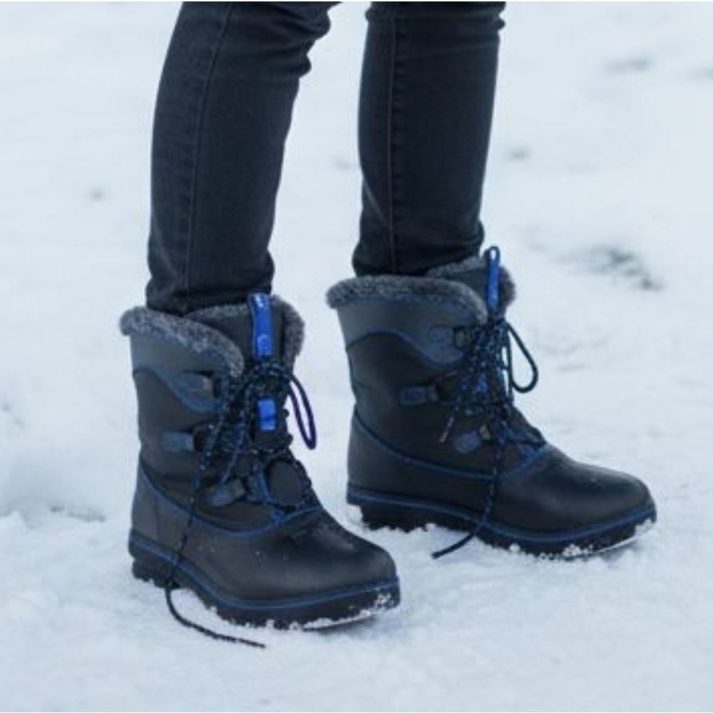 JBU Women's Blackβand Blue Winter Boots